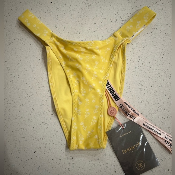 House of CB Yellow Floral Swim Briefs - Picture 2 of 8